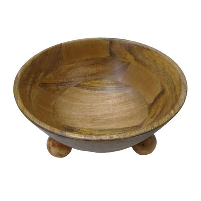 12" Bowl With Ball Feet, Nat