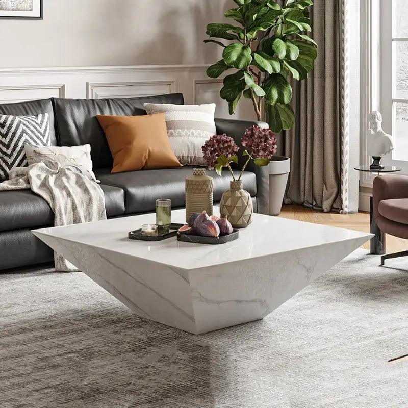 Merkina Luxe Marble Center Table By Alhome