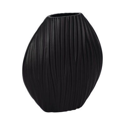 Metal, 11" Forli Small Black Vase