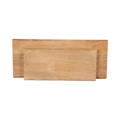 MANGO WOOD, S/2 18/24" ORGANIC BOARDS, NATURAL