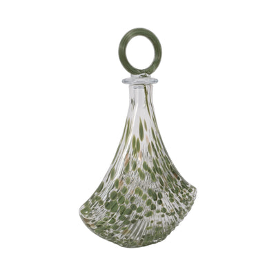 20" Curran Art Glass Bottle, Green