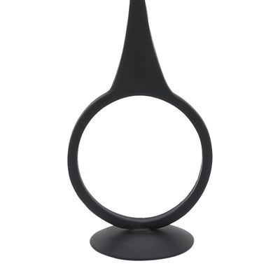 METAL, 13"H ROUND TAPER CANDLE HOLDER, BLACK