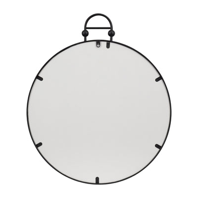 Metal, 24" Mirror Metal Hoop, Black Wb