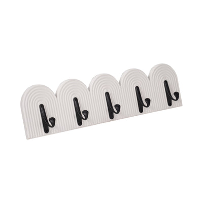 24" 5-arch Wall Hooks, White