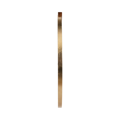 47x47 Round Wood Piece Mirror, Gold