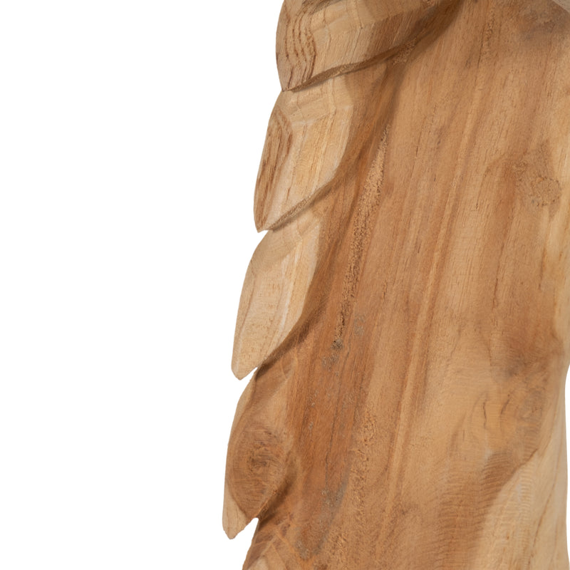 Wood, 45" Giraffe Bust, Natural