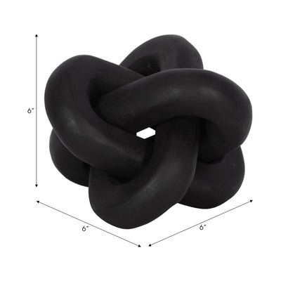 Wood, 6" Decorative Knot, Black