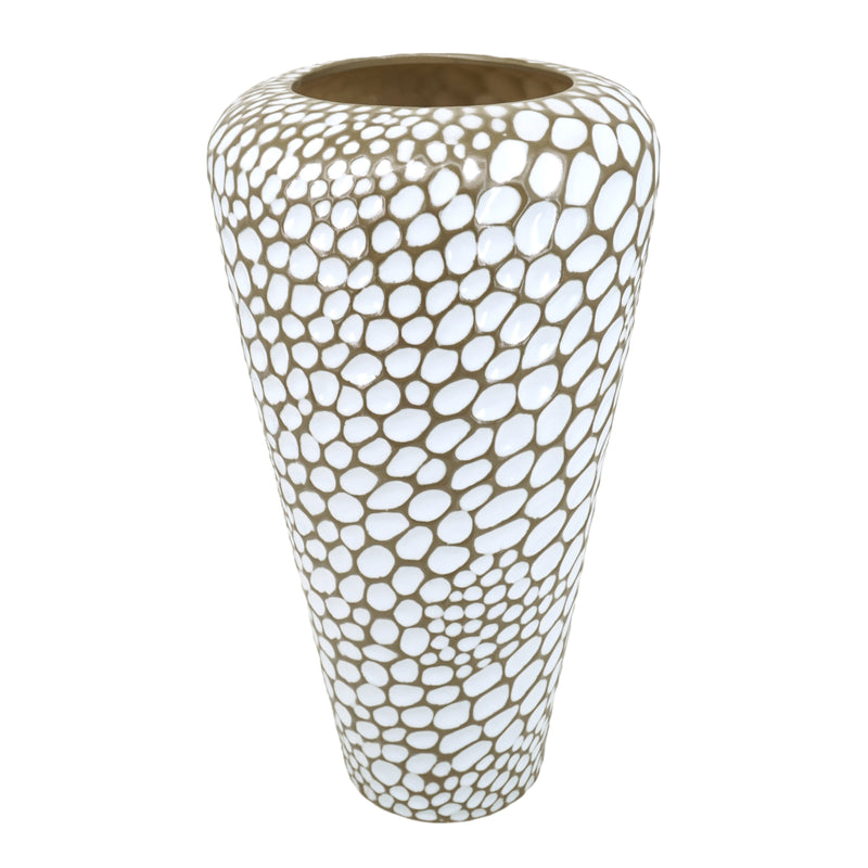 24" Puteri Ceramic Small Floor Vase