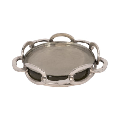 13" Palmas Small Silver Link Tray