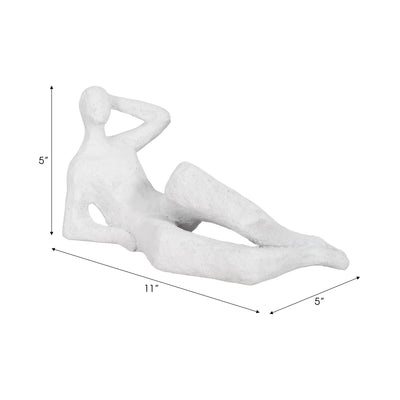 11" Paint Me Pose Rough Texture, White