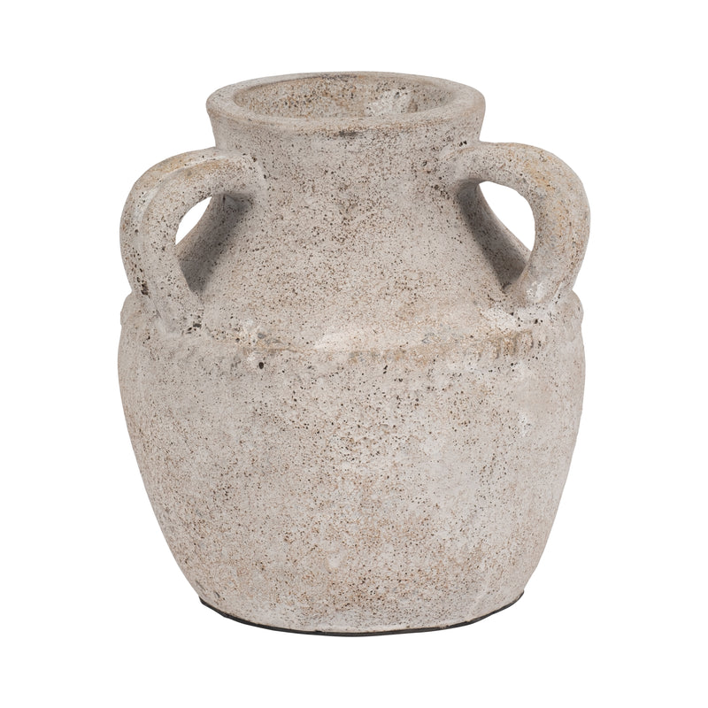 Terracotta, 10" Triple Handle Jug, Ivory