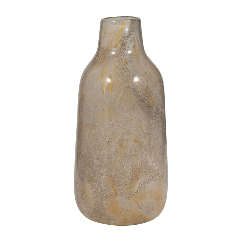 18" FOLEY LARGE NATURAL GLASS VASE