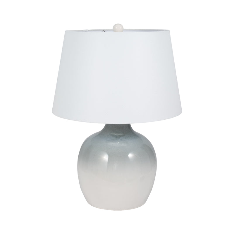 27" Reactive Finish Table Lamp, Blue/white