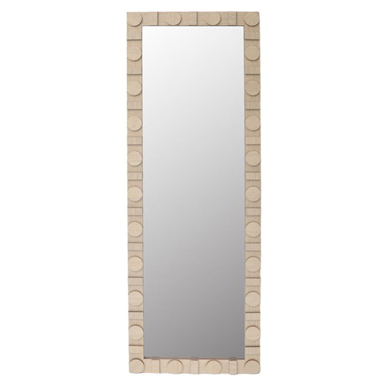 24x70 Rectange Leaner Mirror W/ Circle Details, Bl