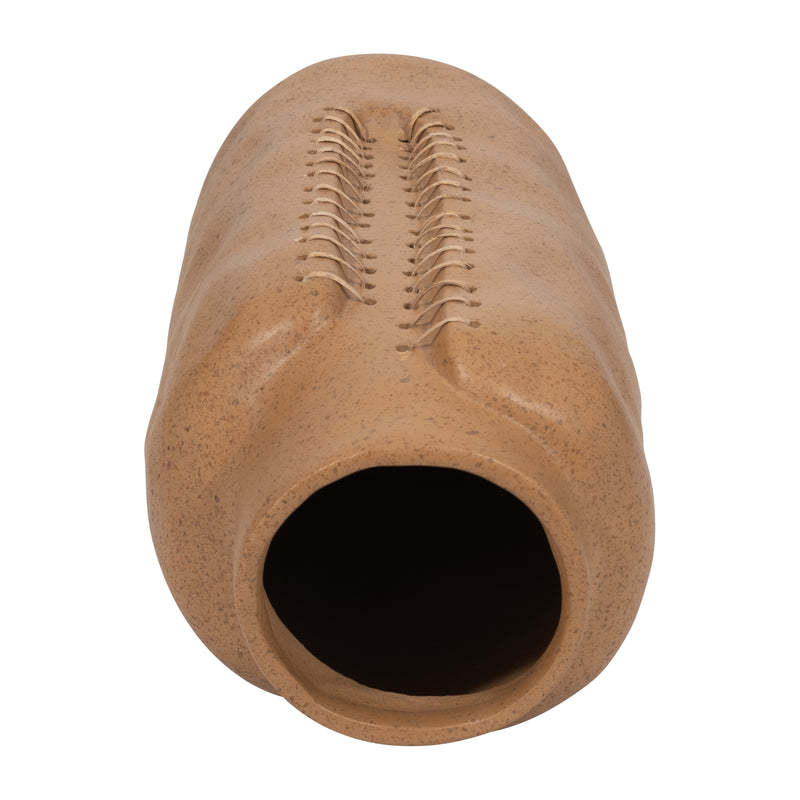 Ecomix, 18" Stitched Up Vase, Terracotta