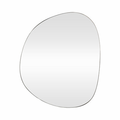 30x35" Irregular Round Mirror, Black