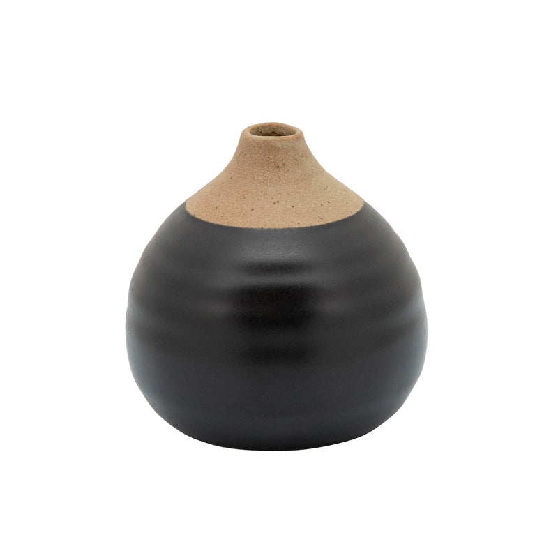 S/3 MATTE BUD VASES, BLACK/GRAY/WHITE