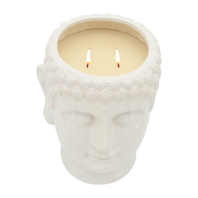 S/3 Buddha Citronella Candle, 8.5" Multi 40oz