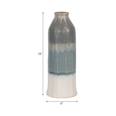 16" Estella Small Blue Vase