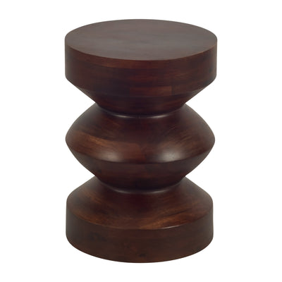 18" SOLID MANGO SIDE TABLE, WALNUT