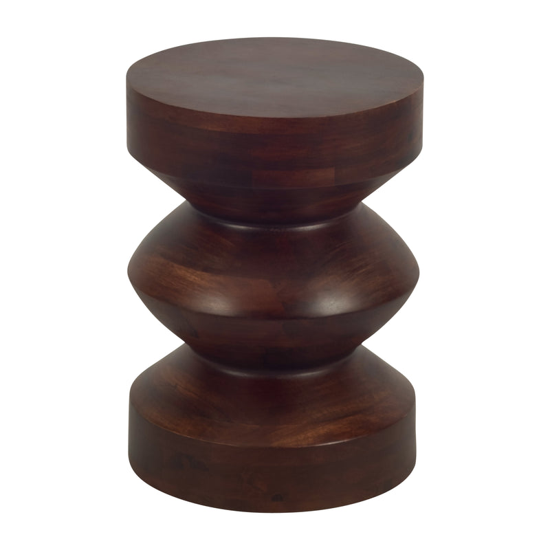 18" SOLID MANGO SIDE TABLE, WALNUT