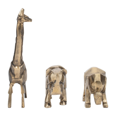 S/3 8/8/10" Alona Geometric Safari Animals