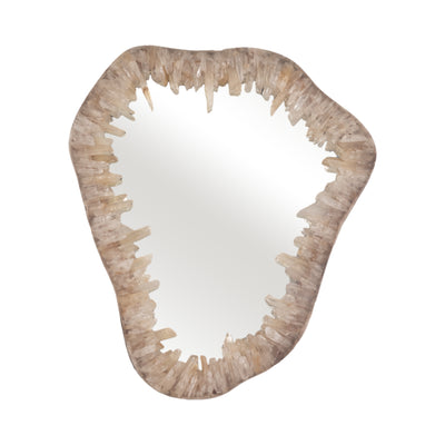 Quartz, 25" Organic Mirror, Ivory