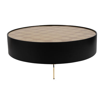 WOOD,47" GOLD LEAF TOP COFFEE TABLE, BLK/GLD, KD