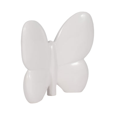 Cer, 8" Balloon Butterfly, White