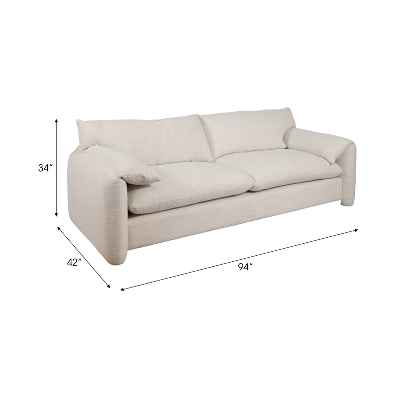 94" Casper Sofa, Ivory