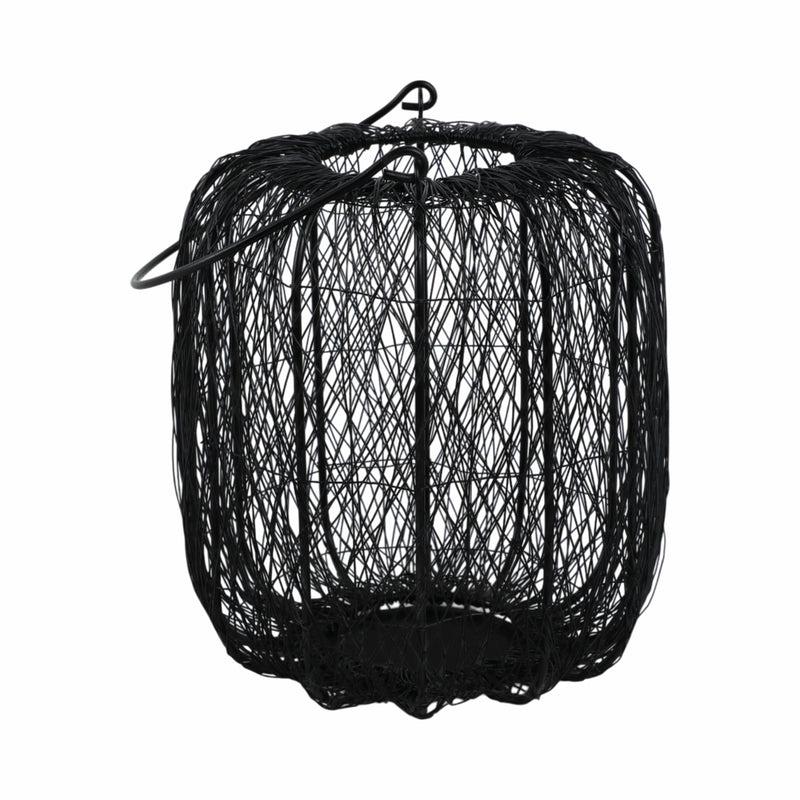 METAL, 10"H WIRE LANTERN, BLACK