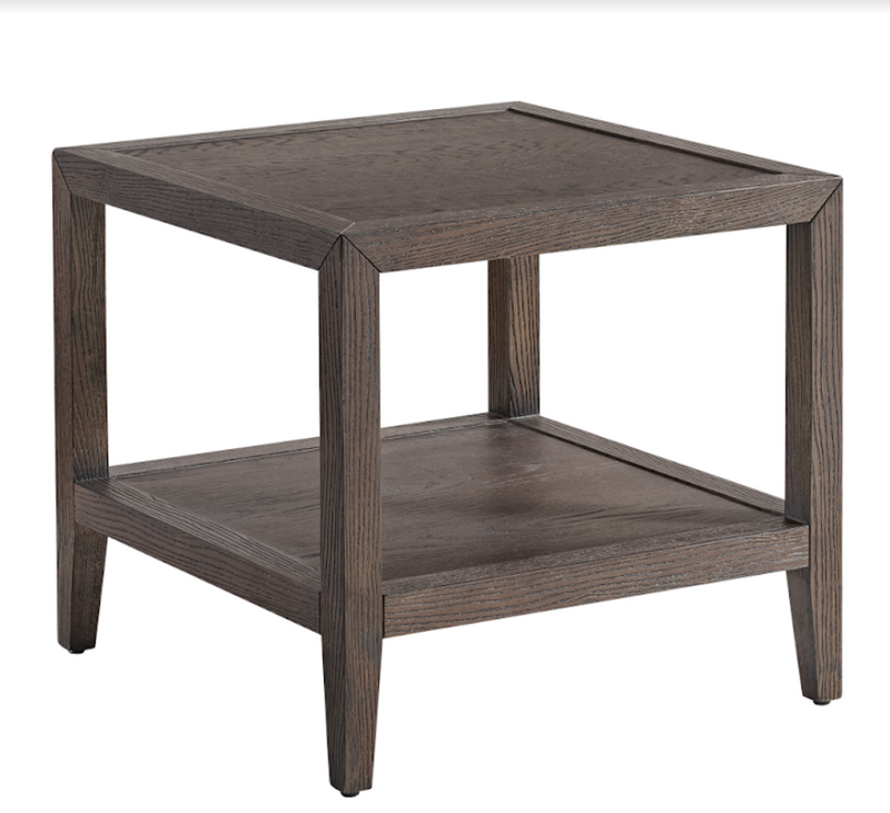 Brown Oak Wood Side Table