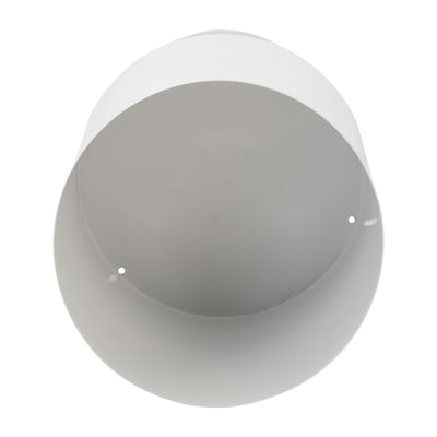 Ec Metal,8",flat Round Base Planter,white