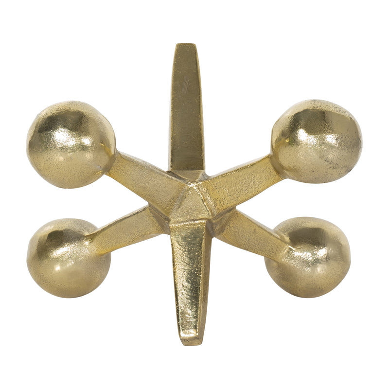 GOLD METAL JACKS DECOR, 5"