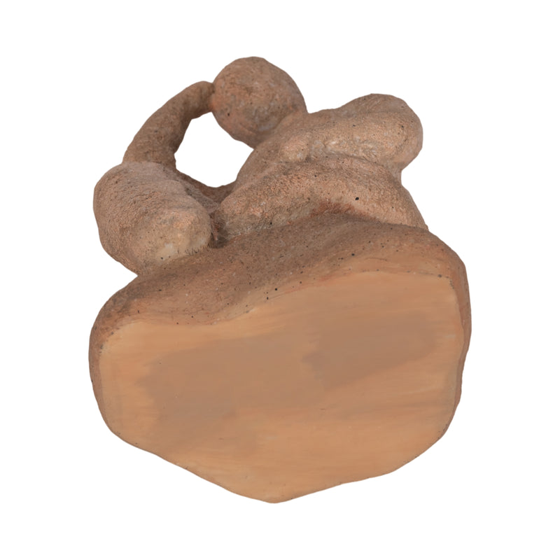 8" Thinking Man On Rock, Terracotta