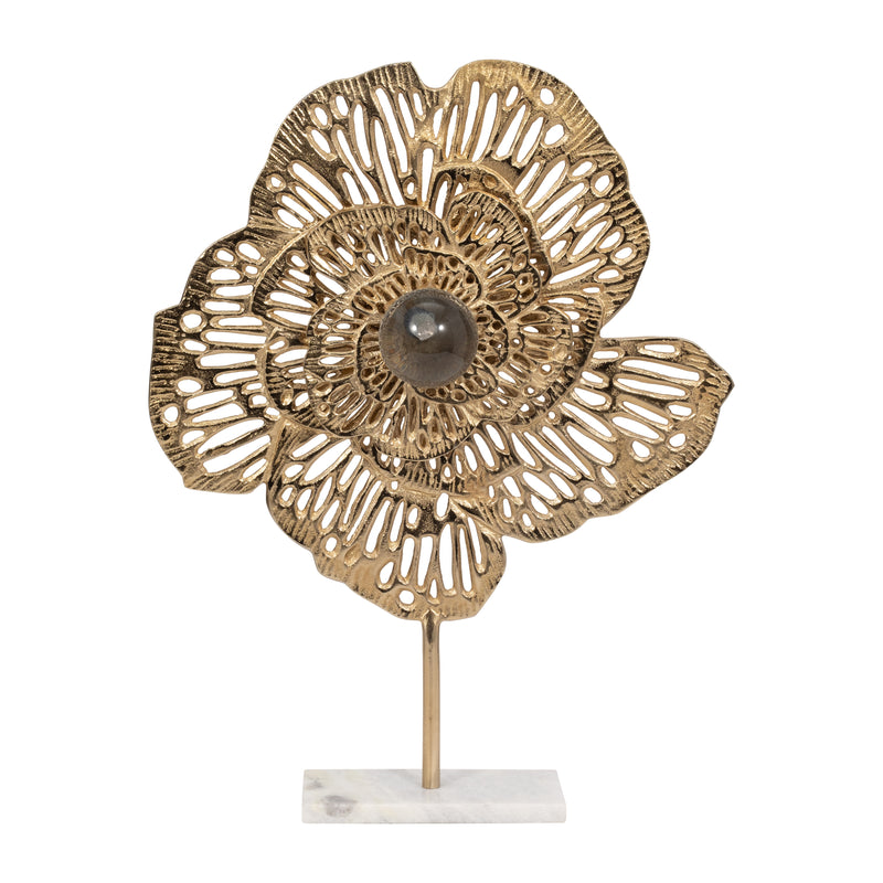 23" Salma Large Gold Flower Statuary