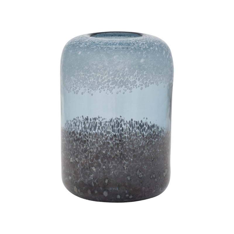 GLASS, 9" OMBRE VASE, MULTI