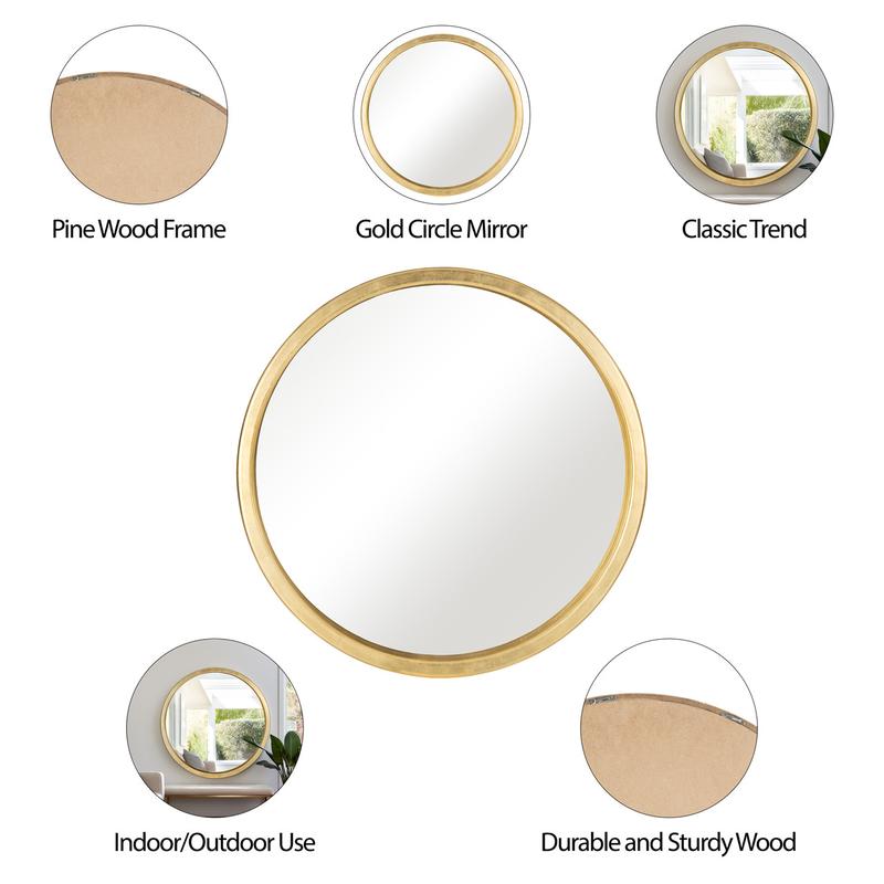 47X47,  GOLD CIRCLE MIRROR