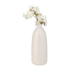 CER, 16" CIRCLES VASE, BEIGE