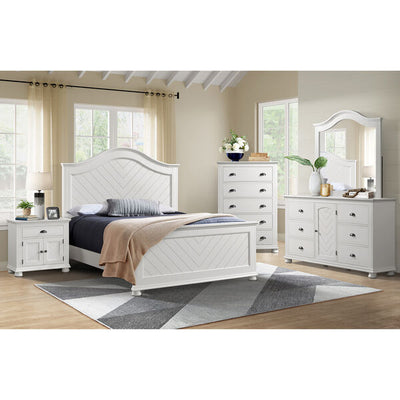 Kona 5-Drawer Chest in White