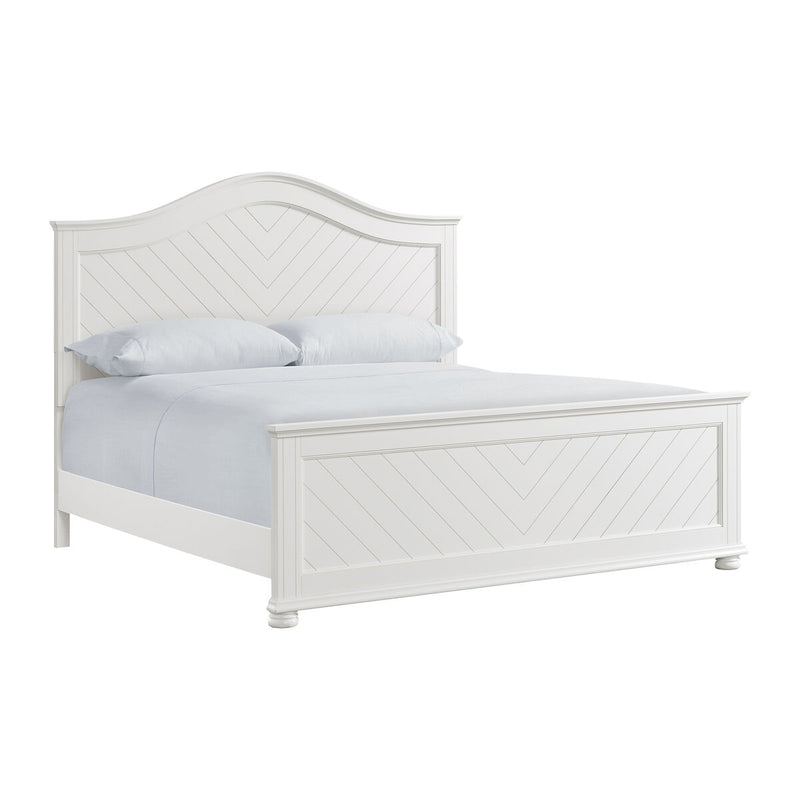 Kona King Panel Bed in White