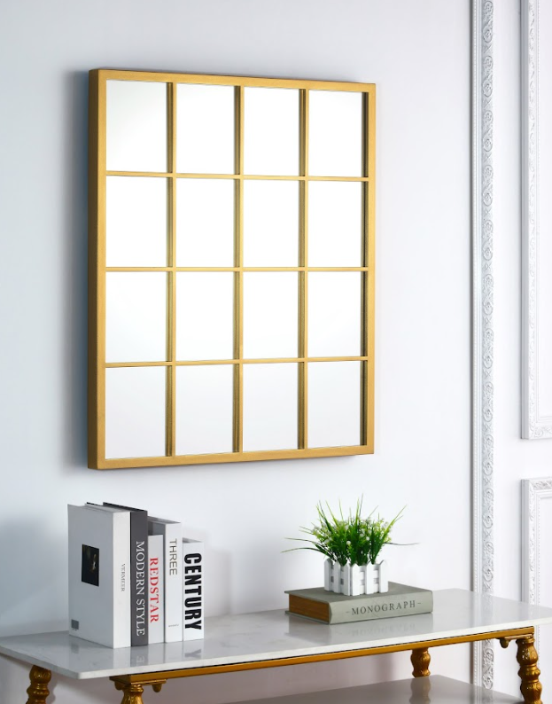 Quadrant Metal Frame Mirror, matt finishing