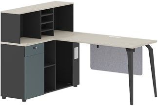 DESK WITH HIGH CABINET