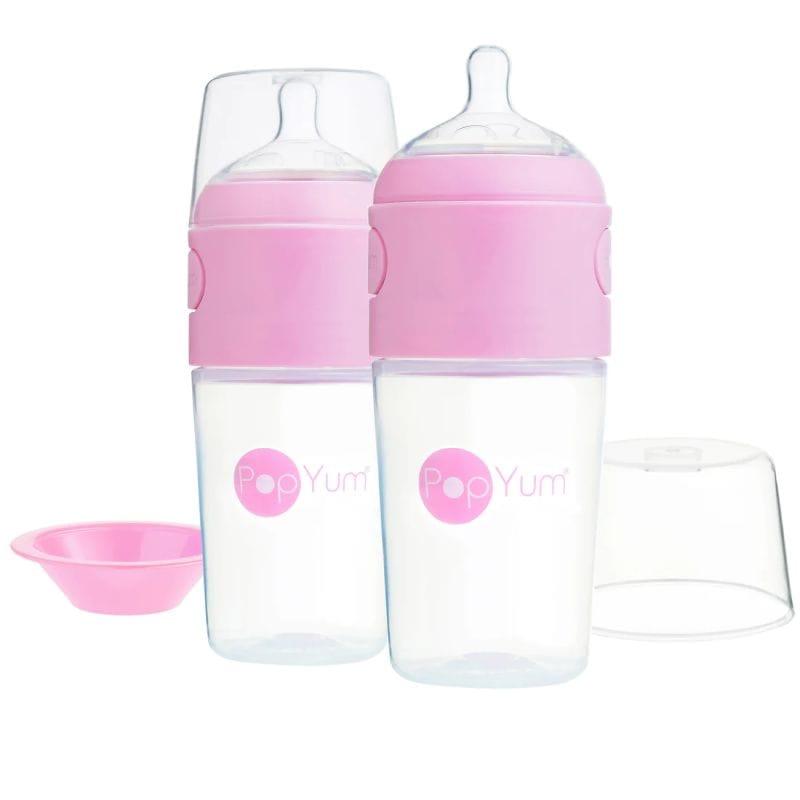 Pop Yum 2 PCS Pack Baby Feeding Bottle - 260 ml - Pink