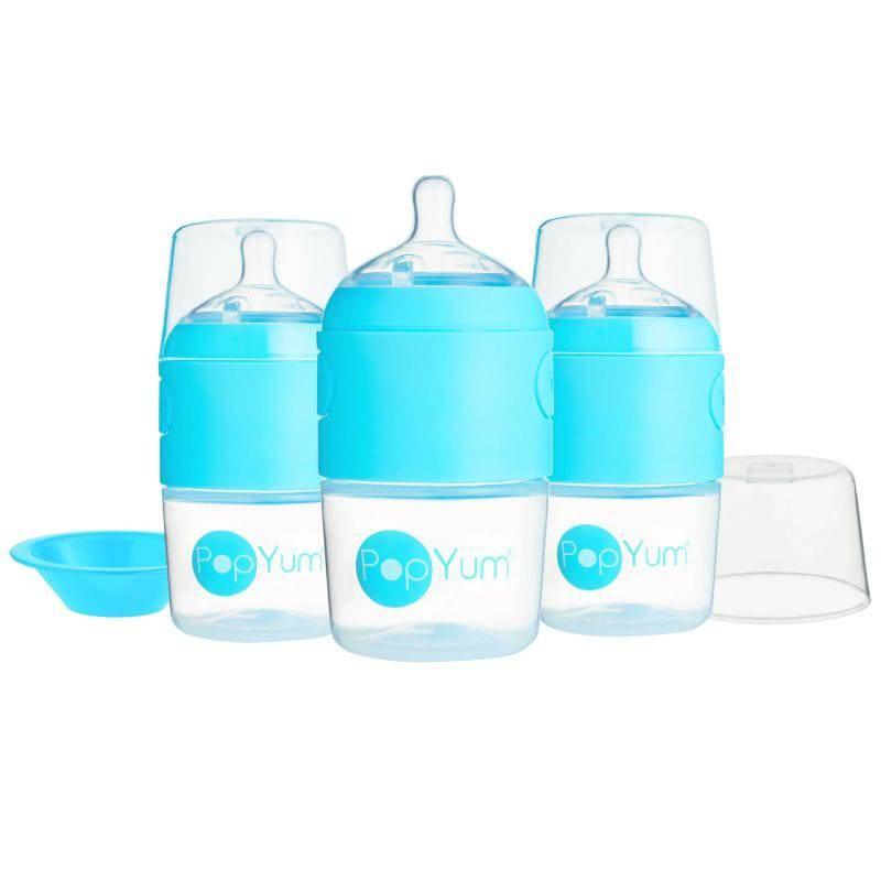 Pop Yum 3 PCS Pack Baby Feeding Bottle - 150 Ml - Blue