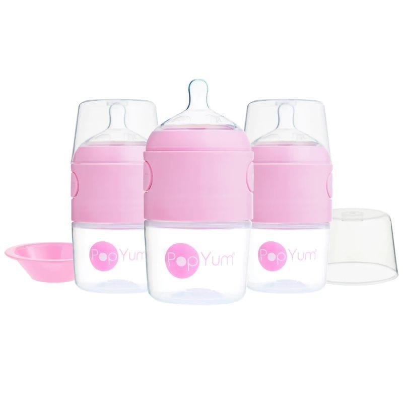 Pop Yum 3 PCS Pack Baby Feeding Bottle - 150 Ml - Pink