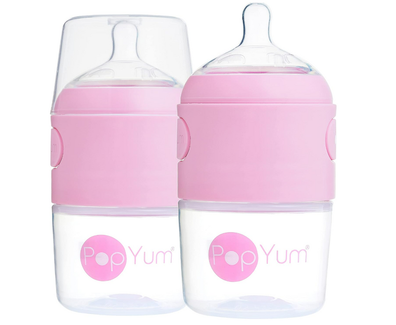 Pop Yum 2 PCS Pack Baby Feeding Bottle - 150 ml - Pink