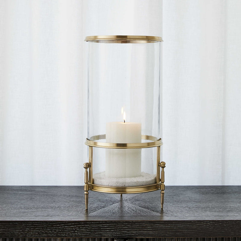 Regent Hurricane/Vase - Brass