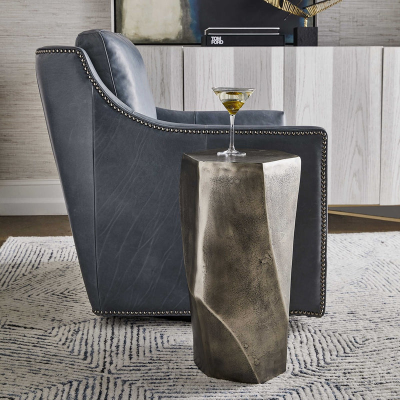 Cathenna Accent Table - Antiqued Nickel