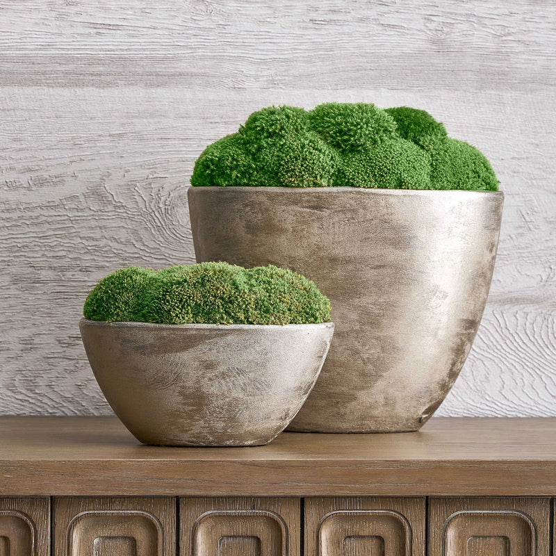 Lystra Moss Planters, S/2